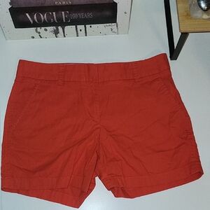 J. Crew Red 100% Chino Shorts Lightweight Summer Essential
